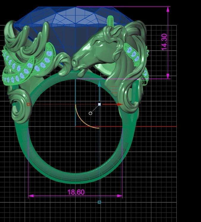 Ring Horse 3D print model_7