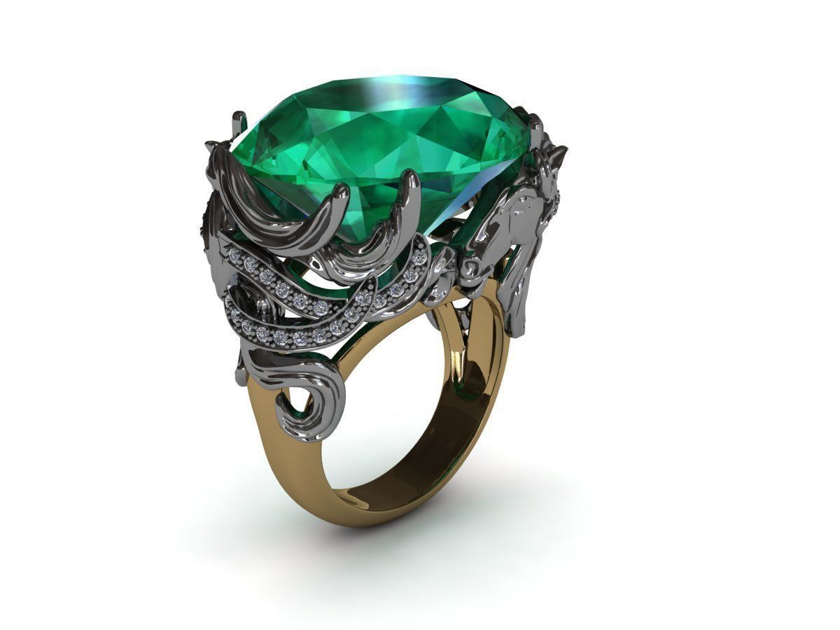 Ring Horse 3D print model_3