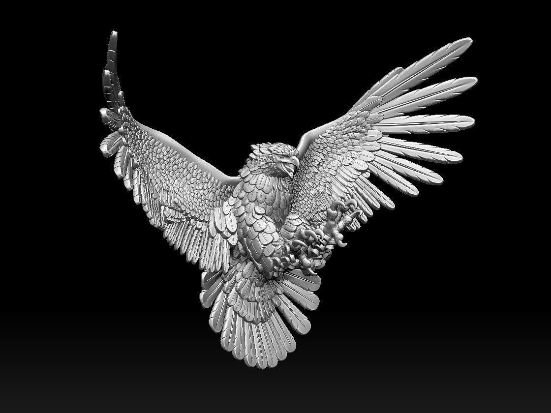 eagle 3D print model_3