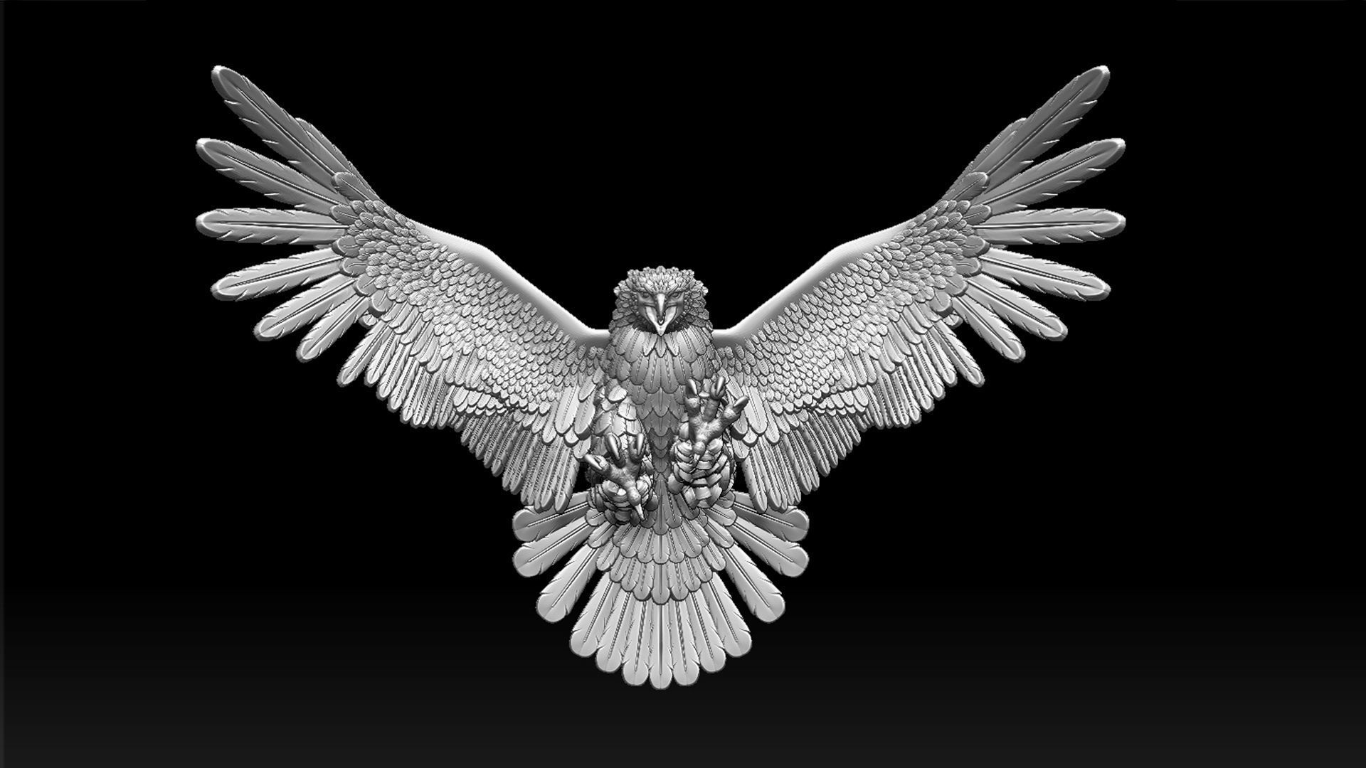eagle 3D print model_1
