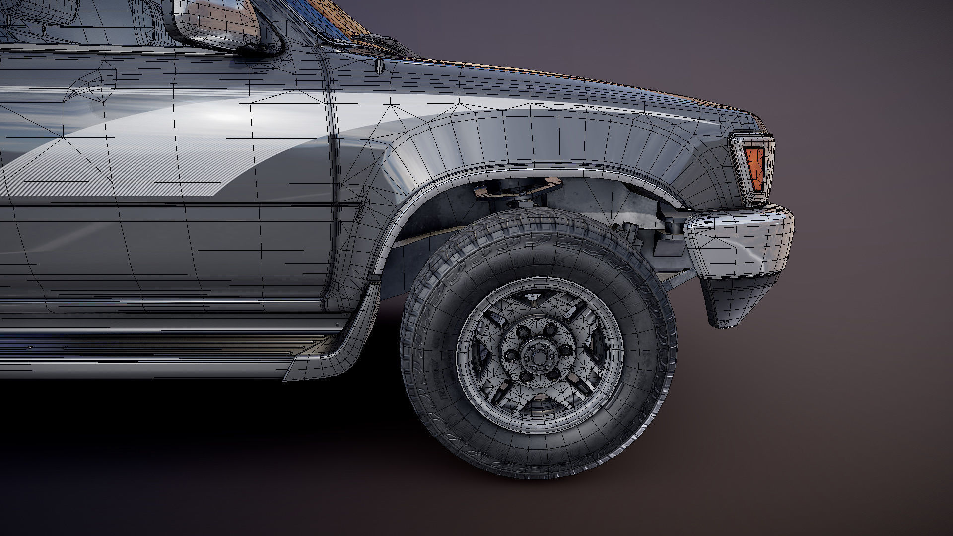 Toyota 4Runner 2 door Low-poly 3D model_28