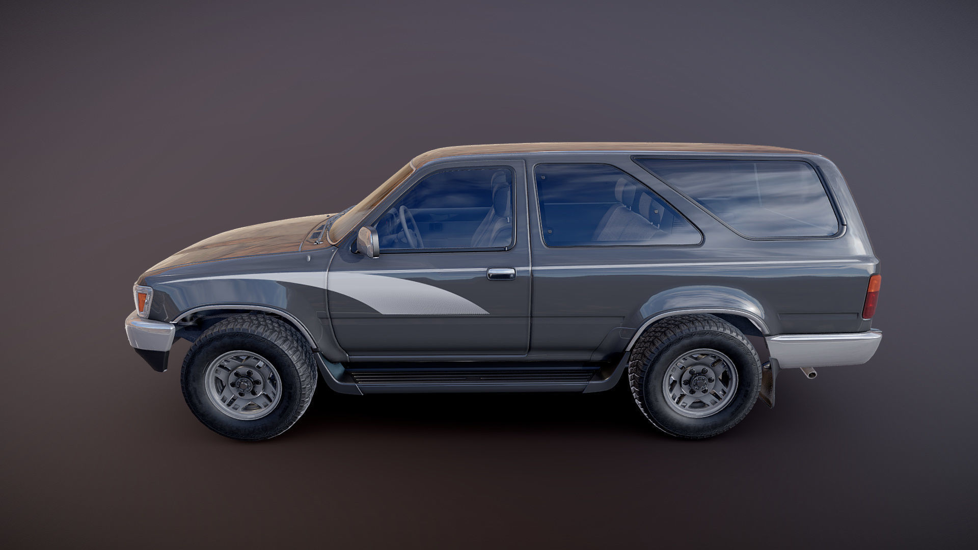 Toyota 4Runner 2 door Low-poly 3D model_17
