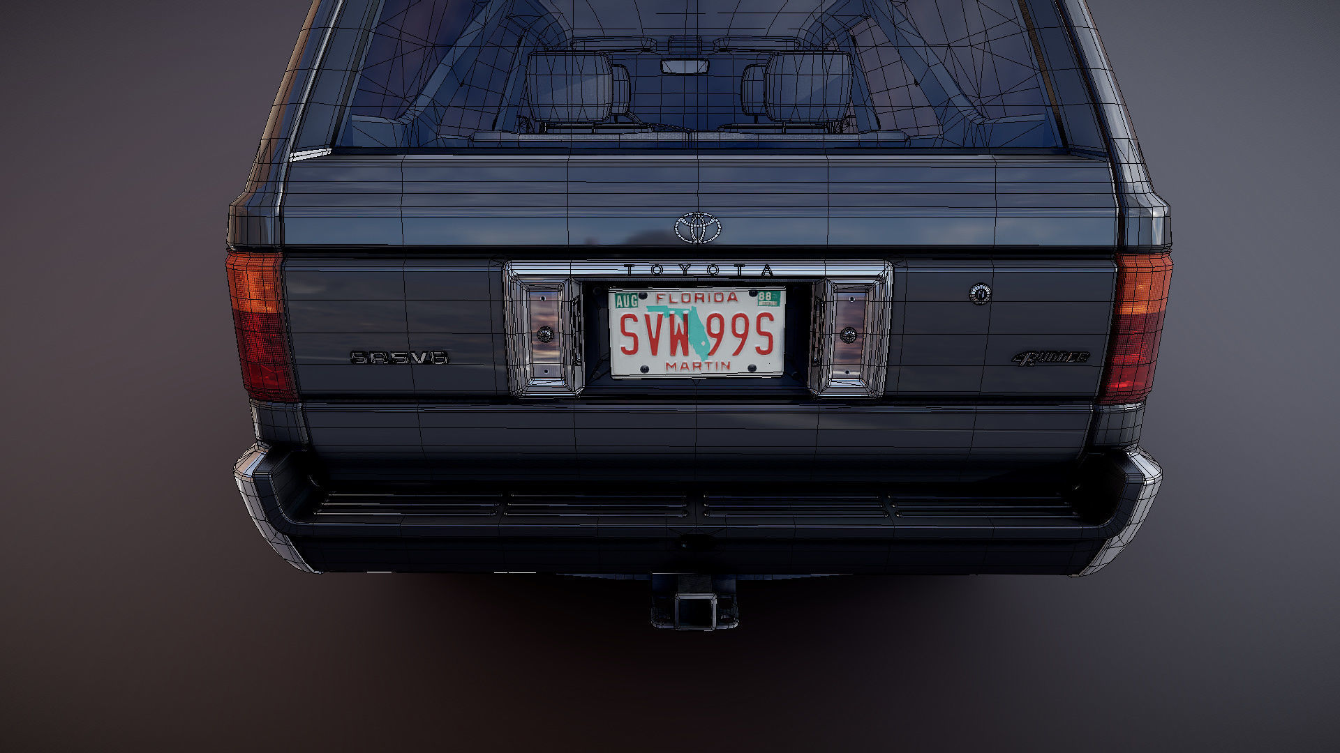 Toyota 4Runner 2 door Low-poly 3D model_36