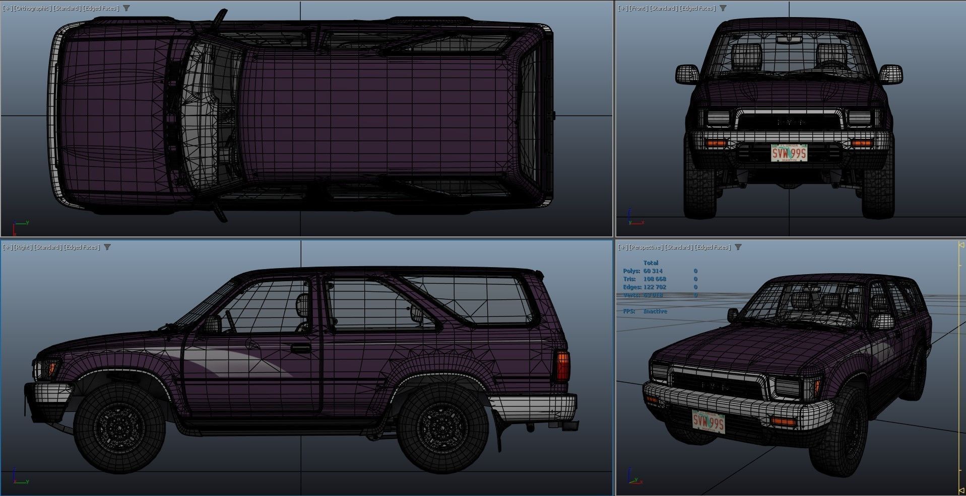 Toyota 4Runner 2 door Low-poly 3D model_43