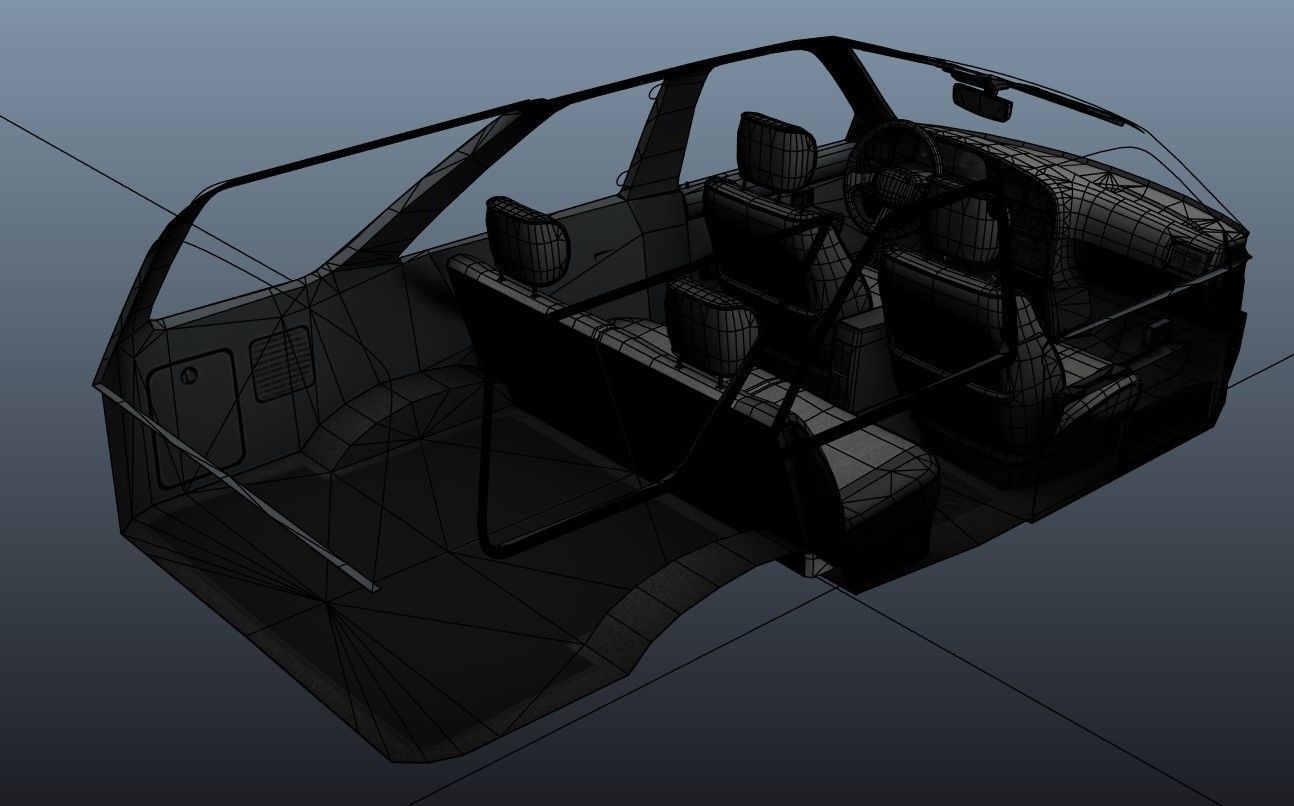 Toyota 4Runner 2 door Low-poly 3D model_45