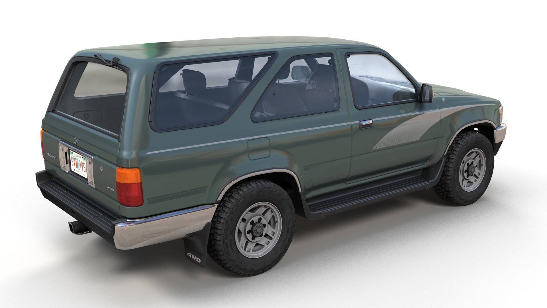 Toyota 4Runner 2 door Low-poly 3D model_2