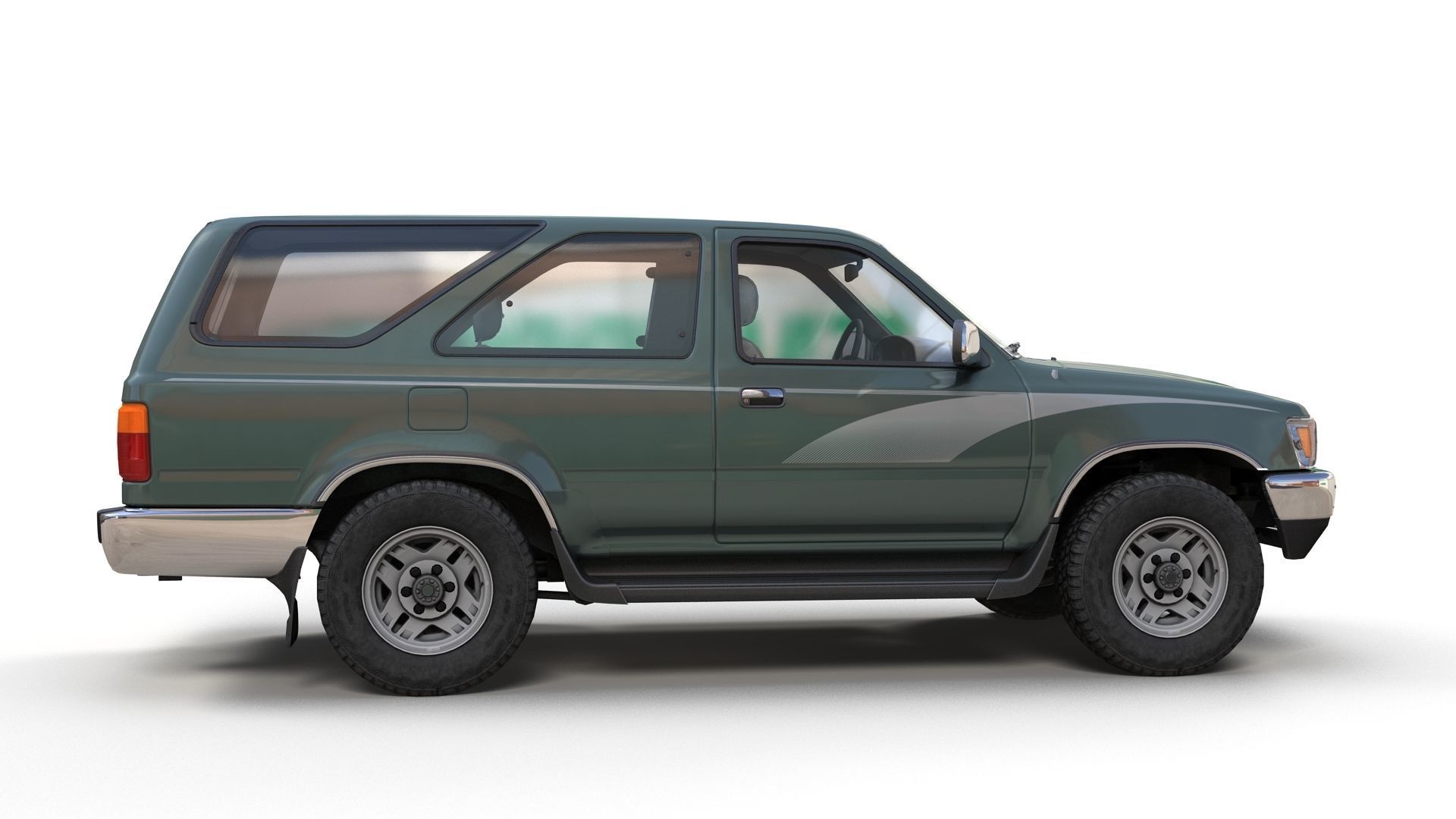 Toyota 4Runner 2 door Low-poly 3D model_3