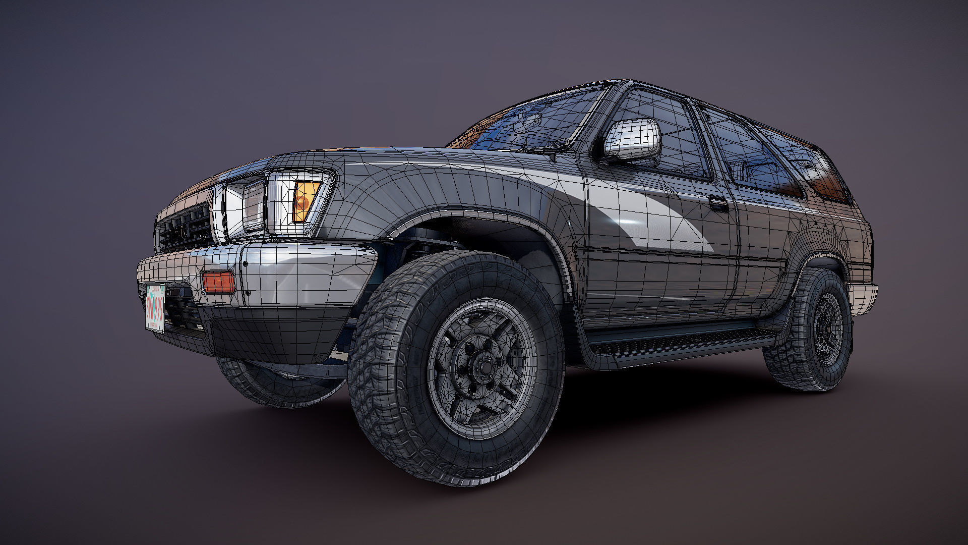 Toyota 4Runner 2 door Low-poly 3D model_31