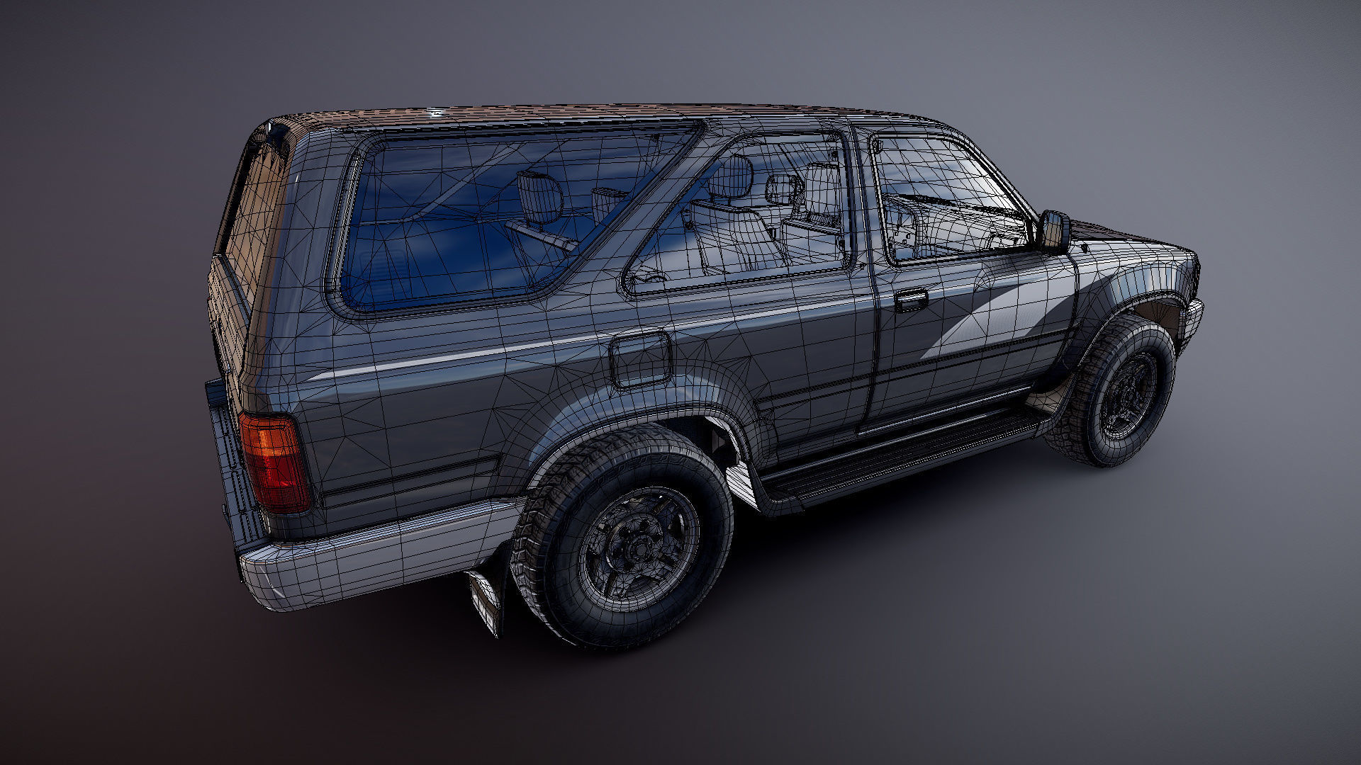Toyota 4Runner 2 door Low-poly 3D model_30