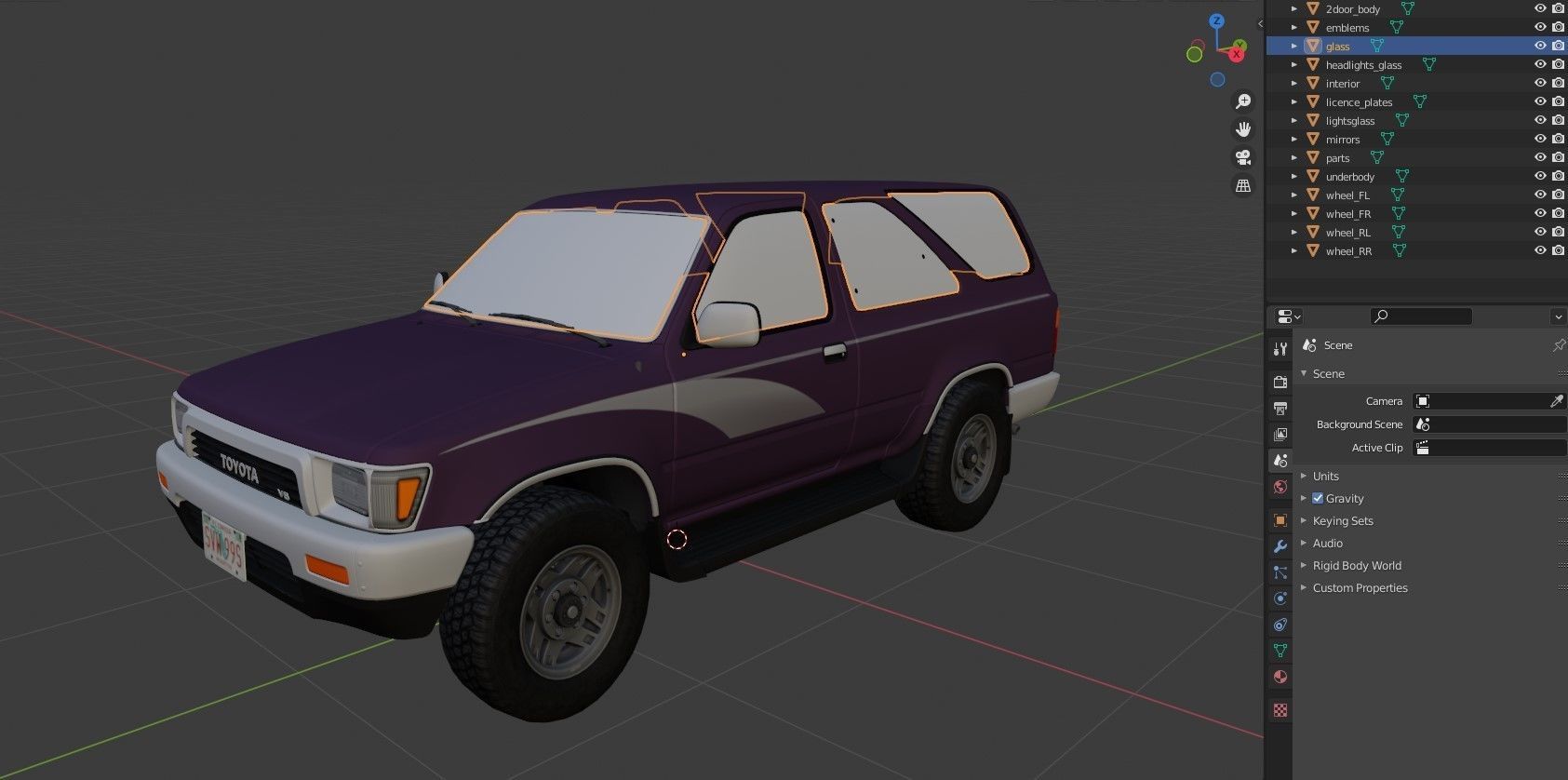 Toyota 4Runner 2 door Low-poly 3D model_46