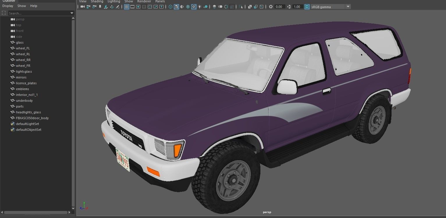 Toyota 4Runner 2 door Low-poly 3D model_47
