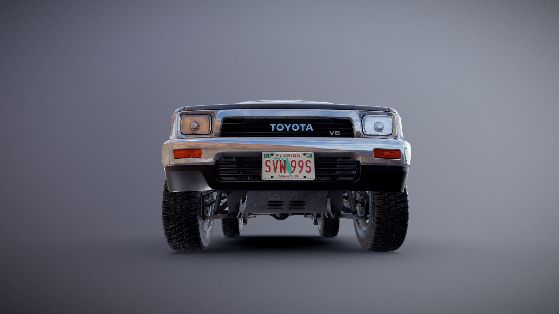 Toyota 4Runner 2 door Low-poly 3D model_21