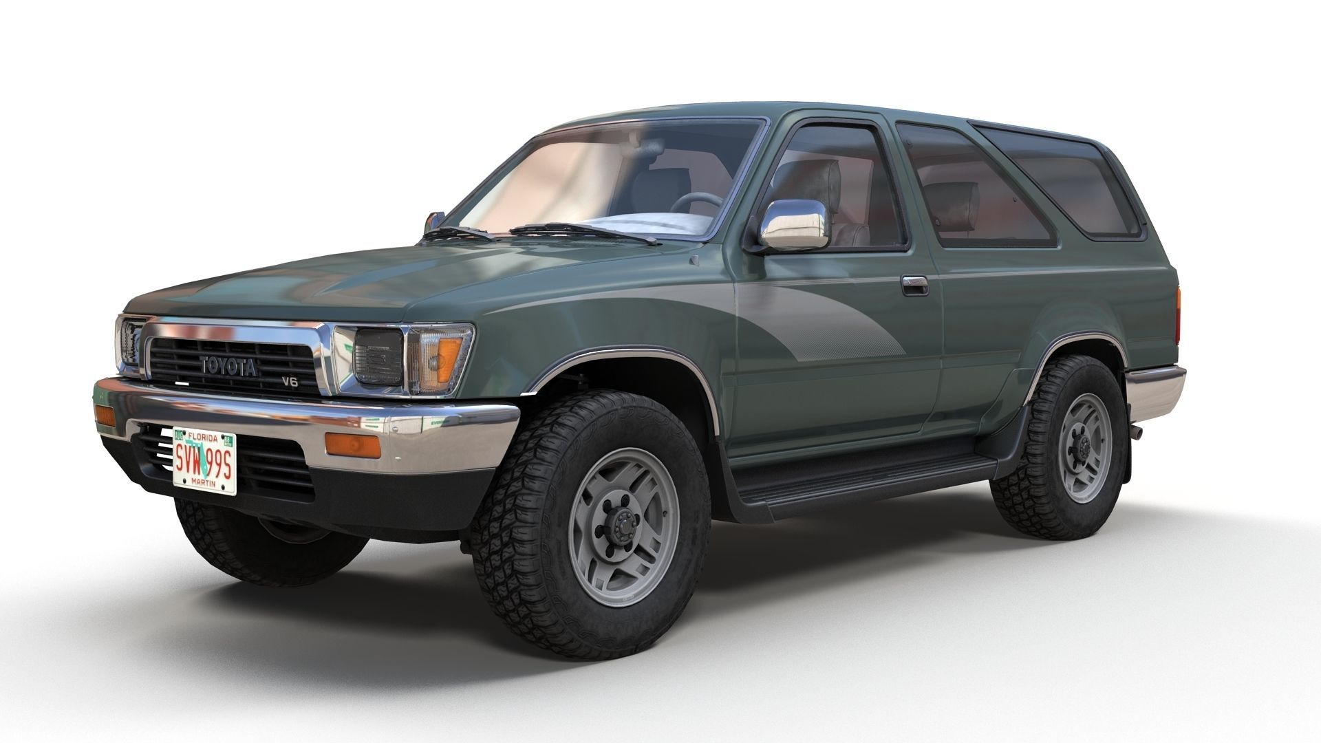 Toyota 4Runner 2 door Low-poly 3D model_8