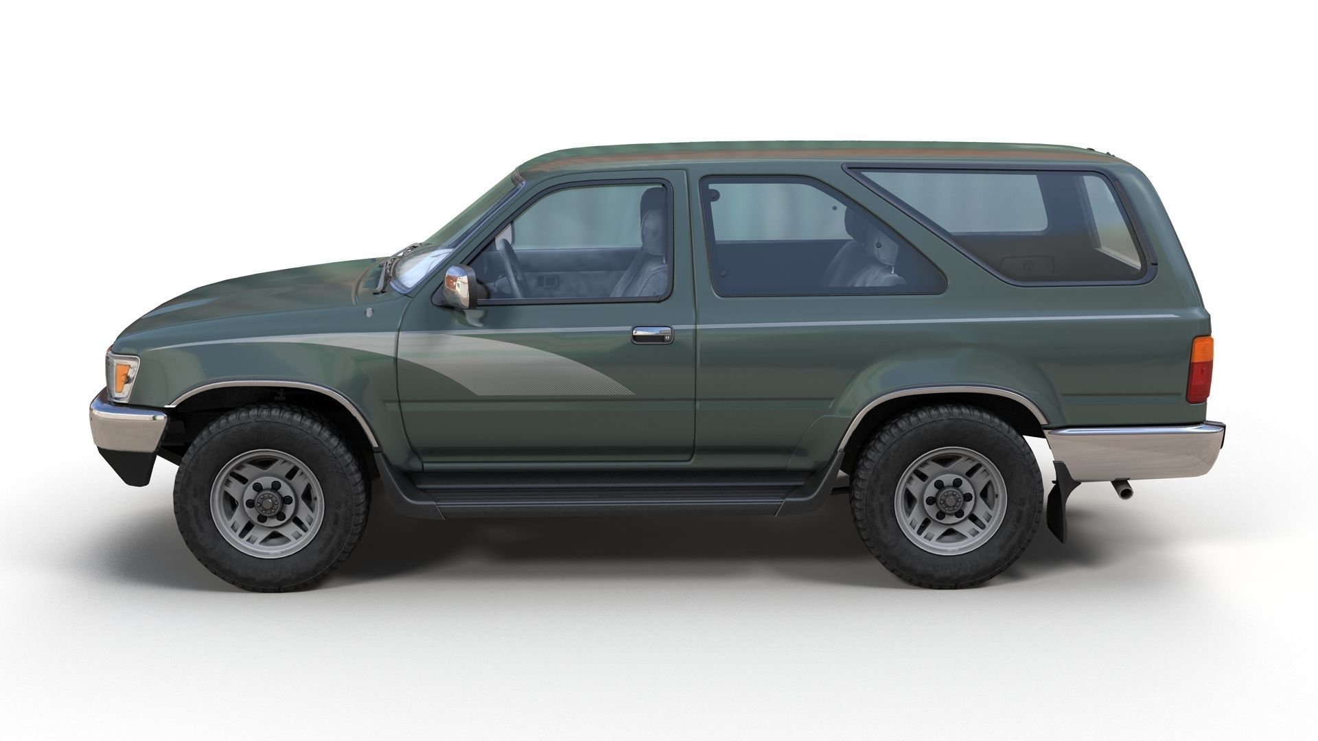 Toyota 4Runner 2 door Low-poly 3D model_5