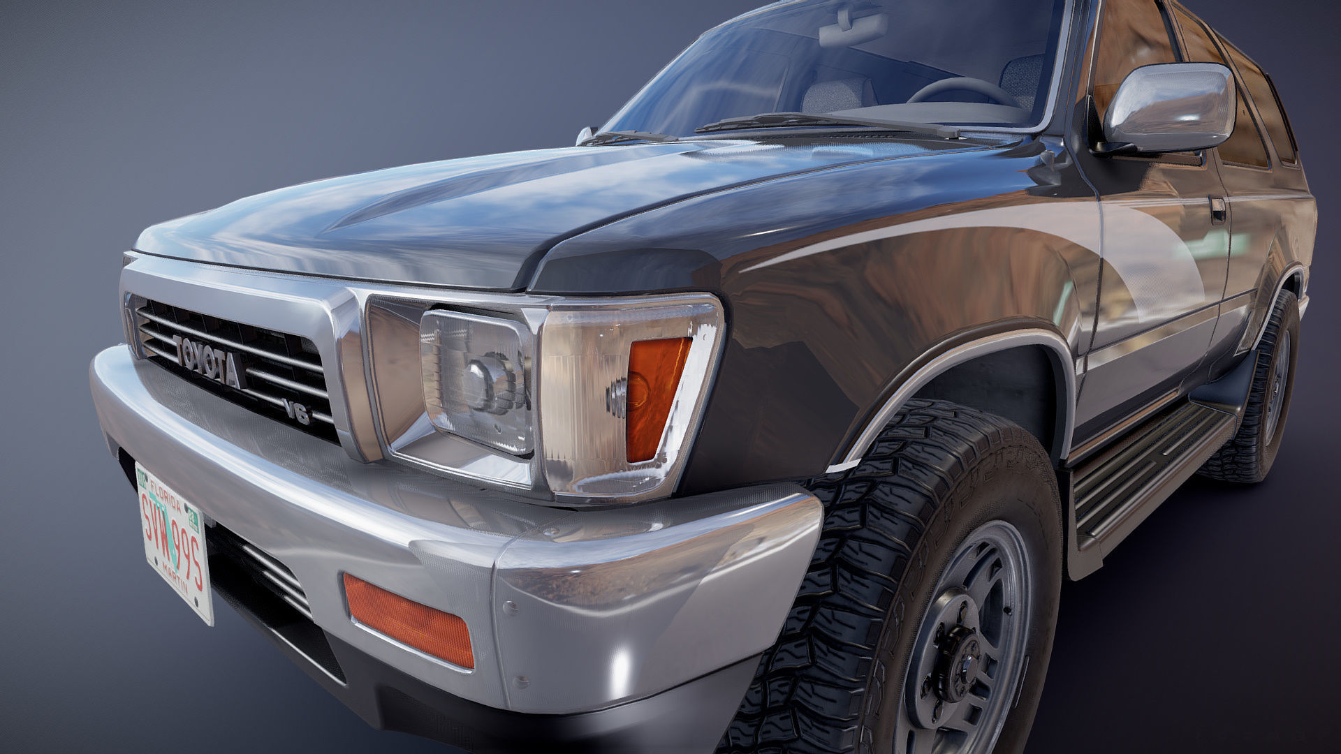 Toyota 4Runner 2 door Low-poly 3D model_24
