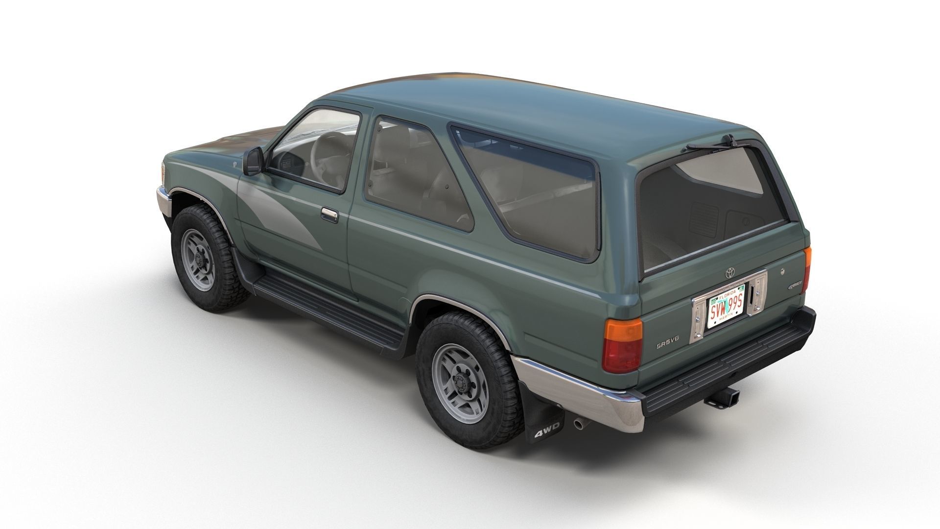 Toyota 4Runner 2 door Low-poly 3D model_4