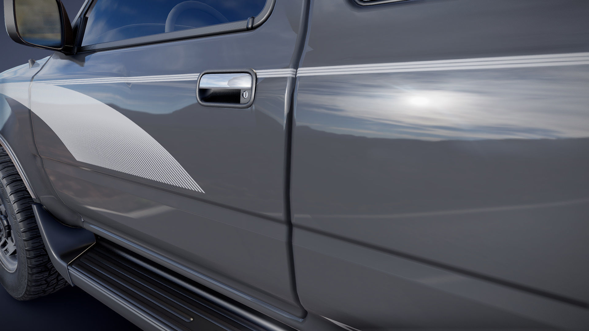 Toyota 4Runner 2 door Low-poly 3D model_20