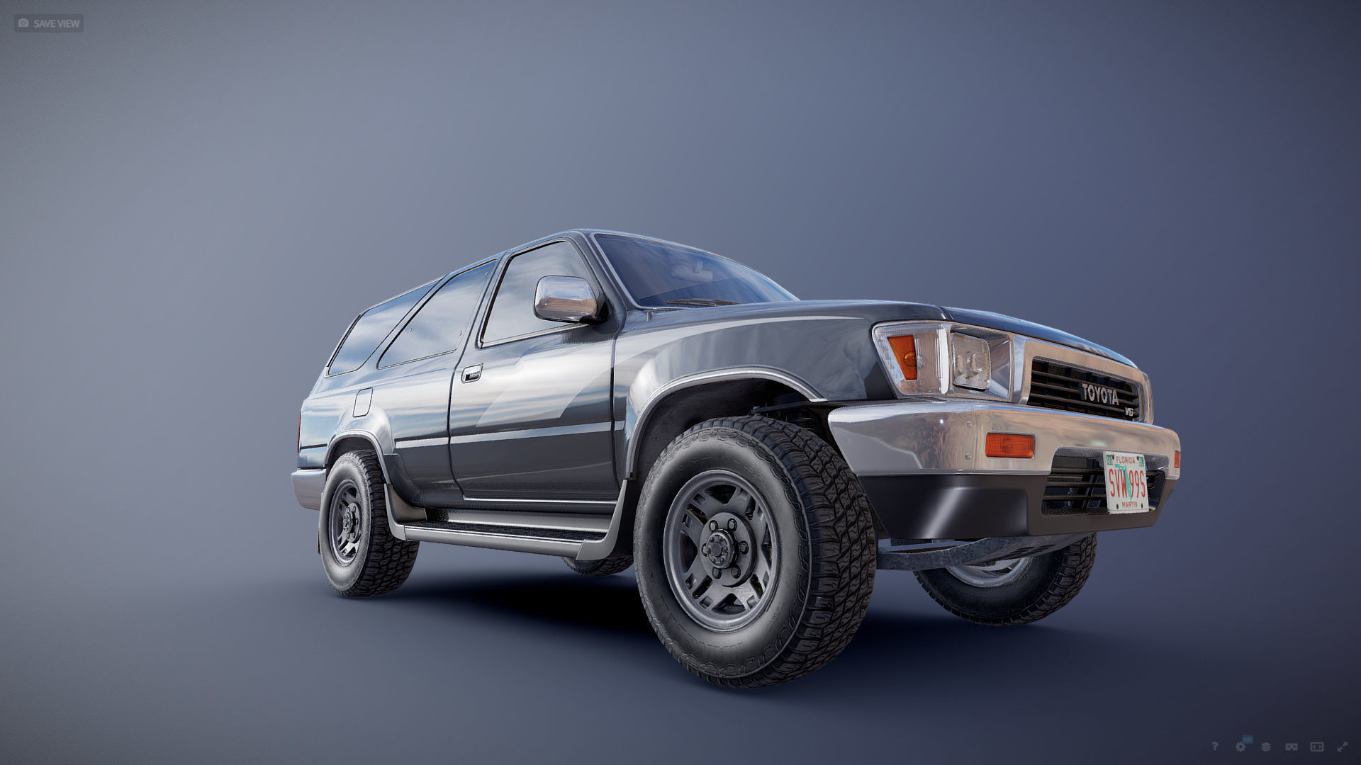 Toyota 4Runner 2 door Low-poly 3D model_19
