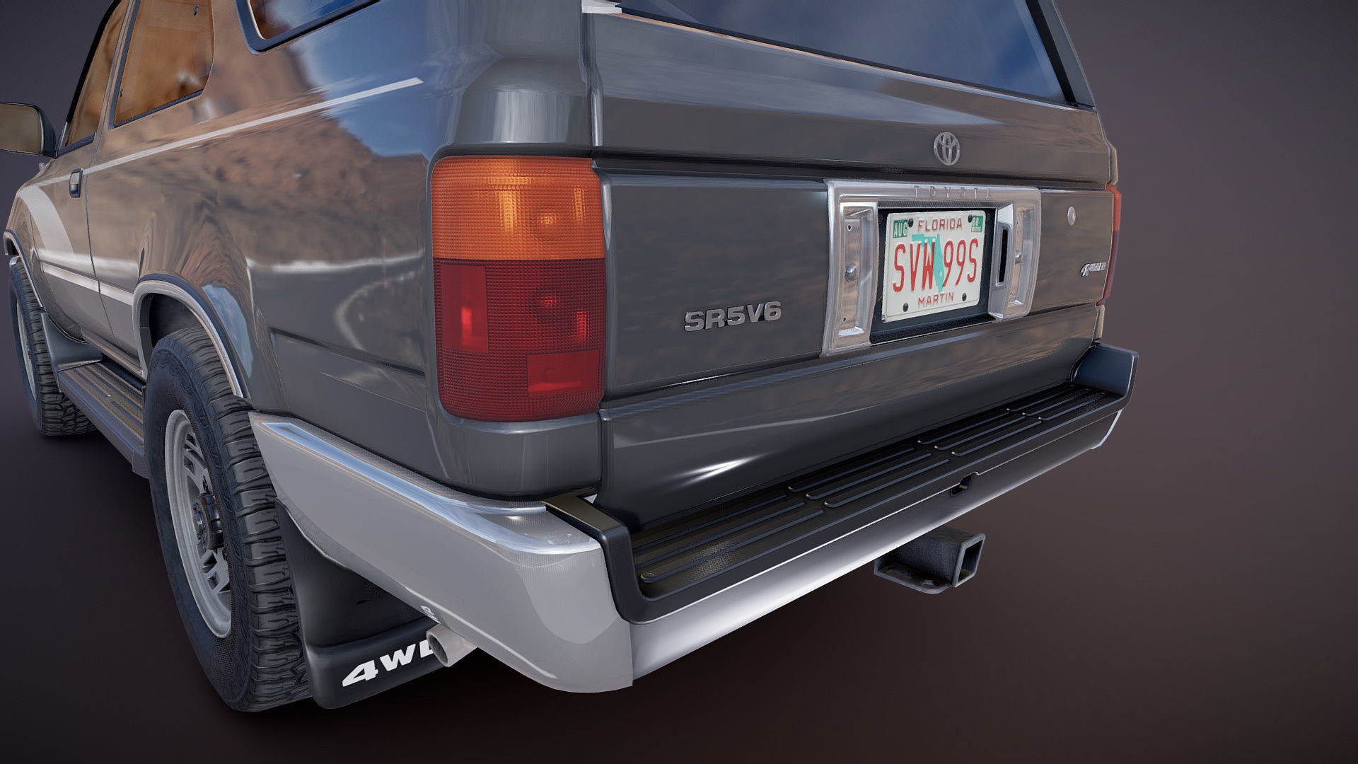 Toyota 4Runner 2 door Low-poly 3D model_29