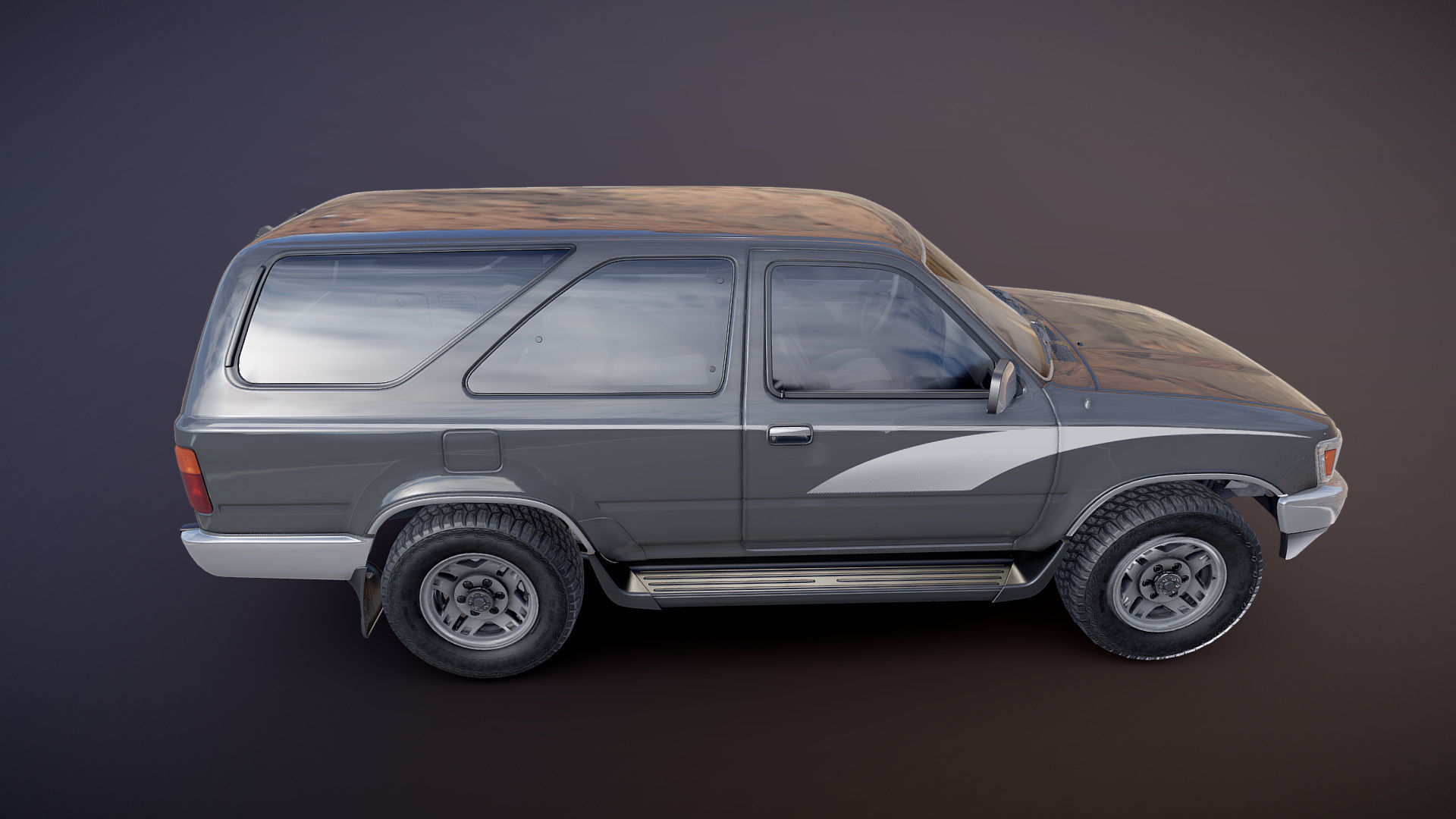 Toyota 4Runner 2 door Low-poly 3D model_22