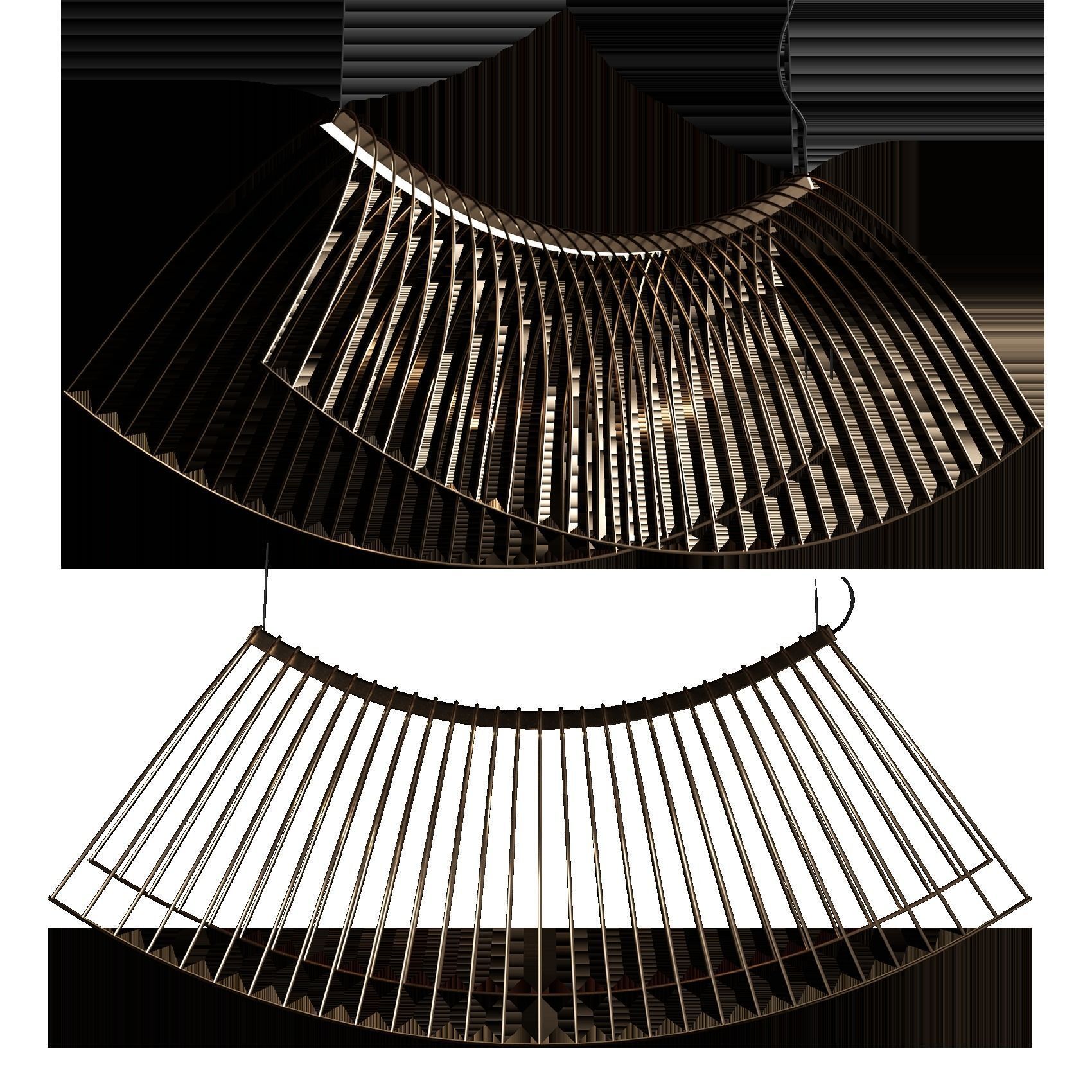 Parabola Champagne Suspension 3D model_3