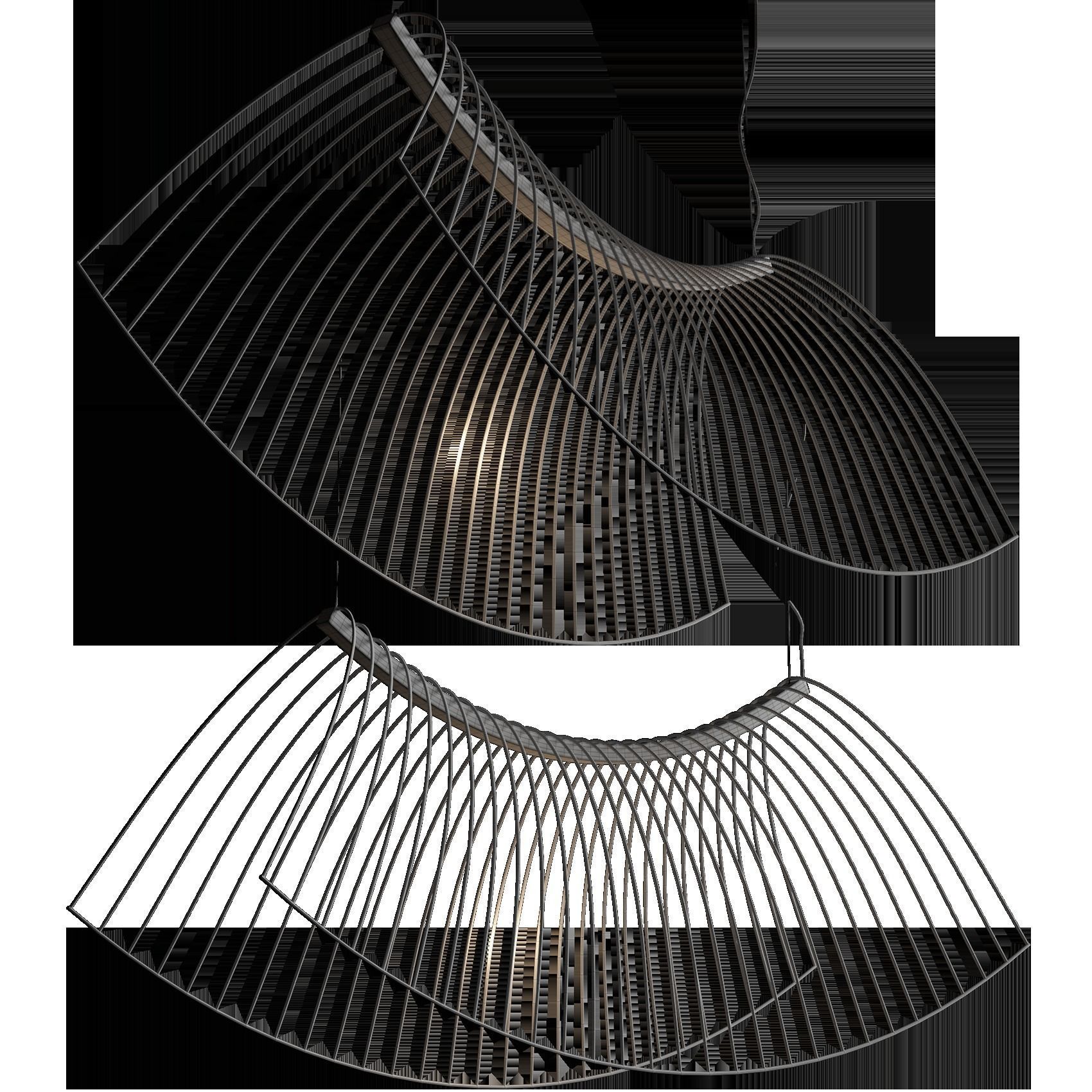 Parabola Champagne Suspension 3D model_7