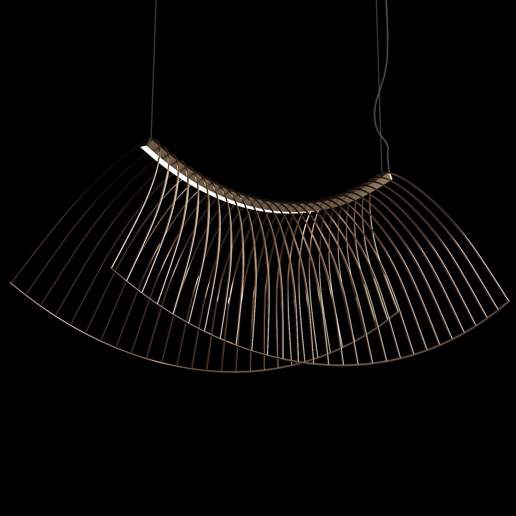 Parabola Champagne Suspension 3D model_1