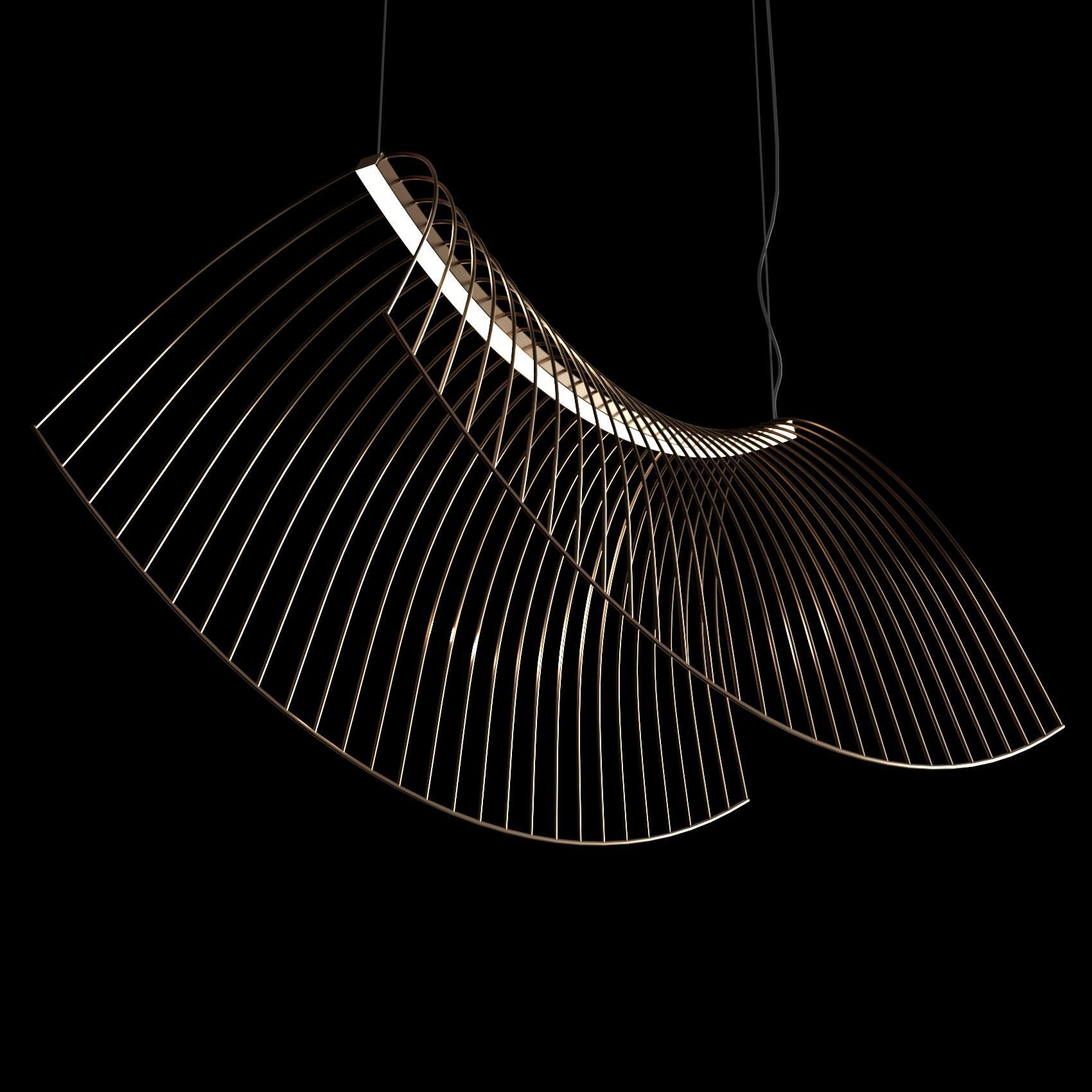 Parabola Champagne Suspension 3D model_4