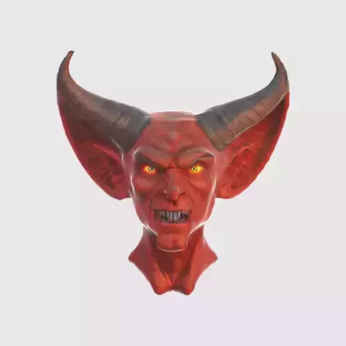 A red demonic creature with horns