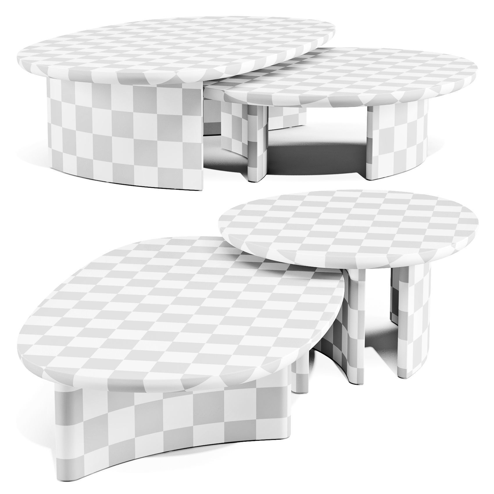 Arco Dew - Coffee Tables Set 02 3D model_6