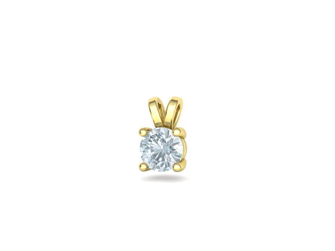 Solitaire Round Diamond Pendants and Heads 3DMODELS  3D print model_43