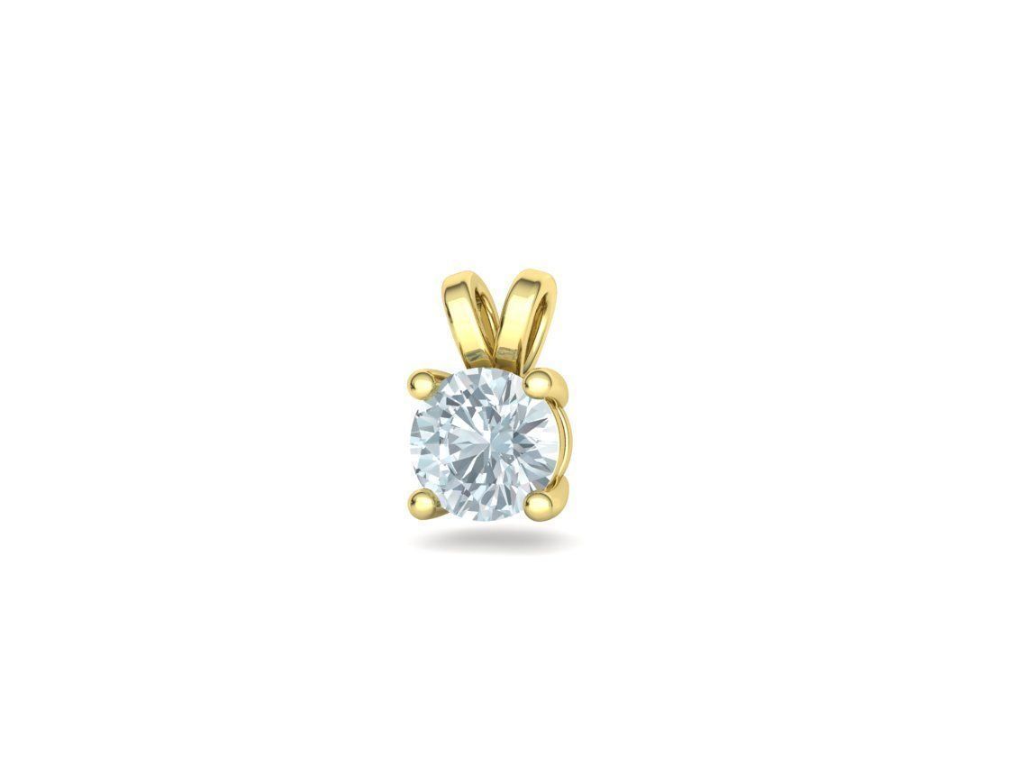Solitaire Round Diamond Pendants and Heads 3DMODELS  3D print model_37