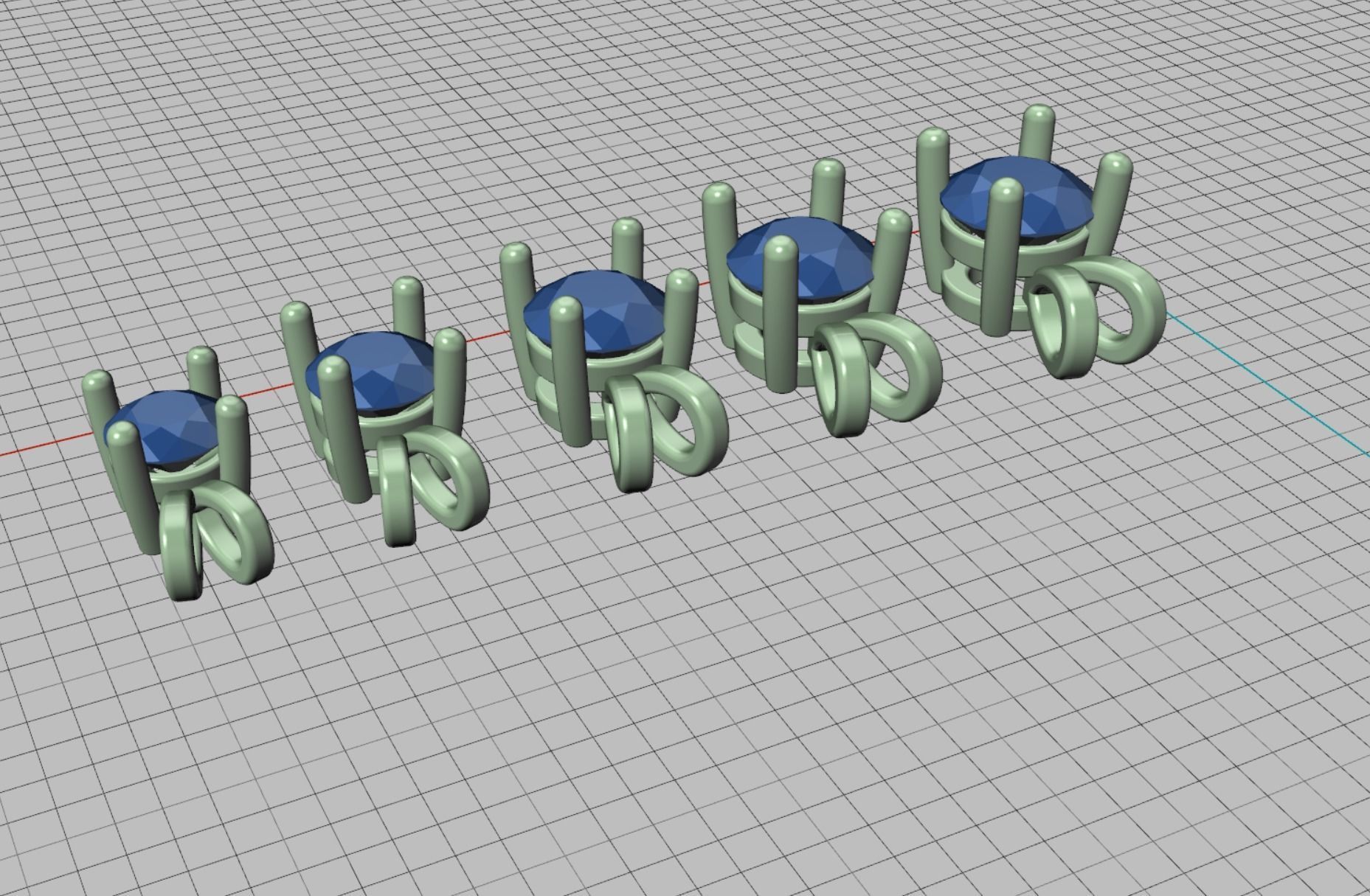 Solitaire Round Diamond Pendants and Heads 3DMODELS  3D print model_62