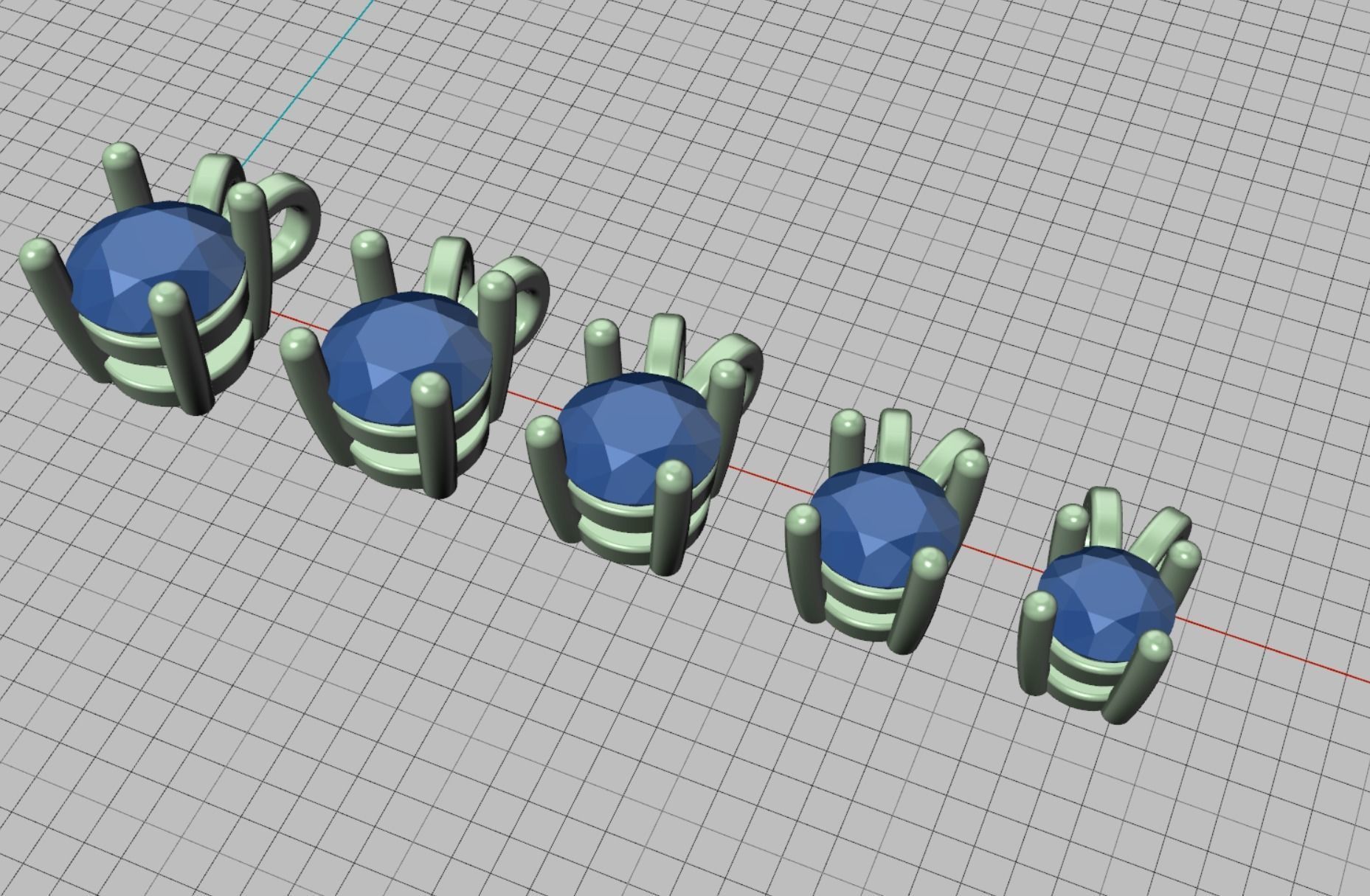 Solitaire Round Diamond Pendants and Heads 3DMODELS  3D print model_57