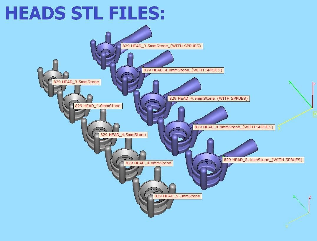 Solitaire Round Diamond Pendants and Heads 3DMODELS  3D print model_10