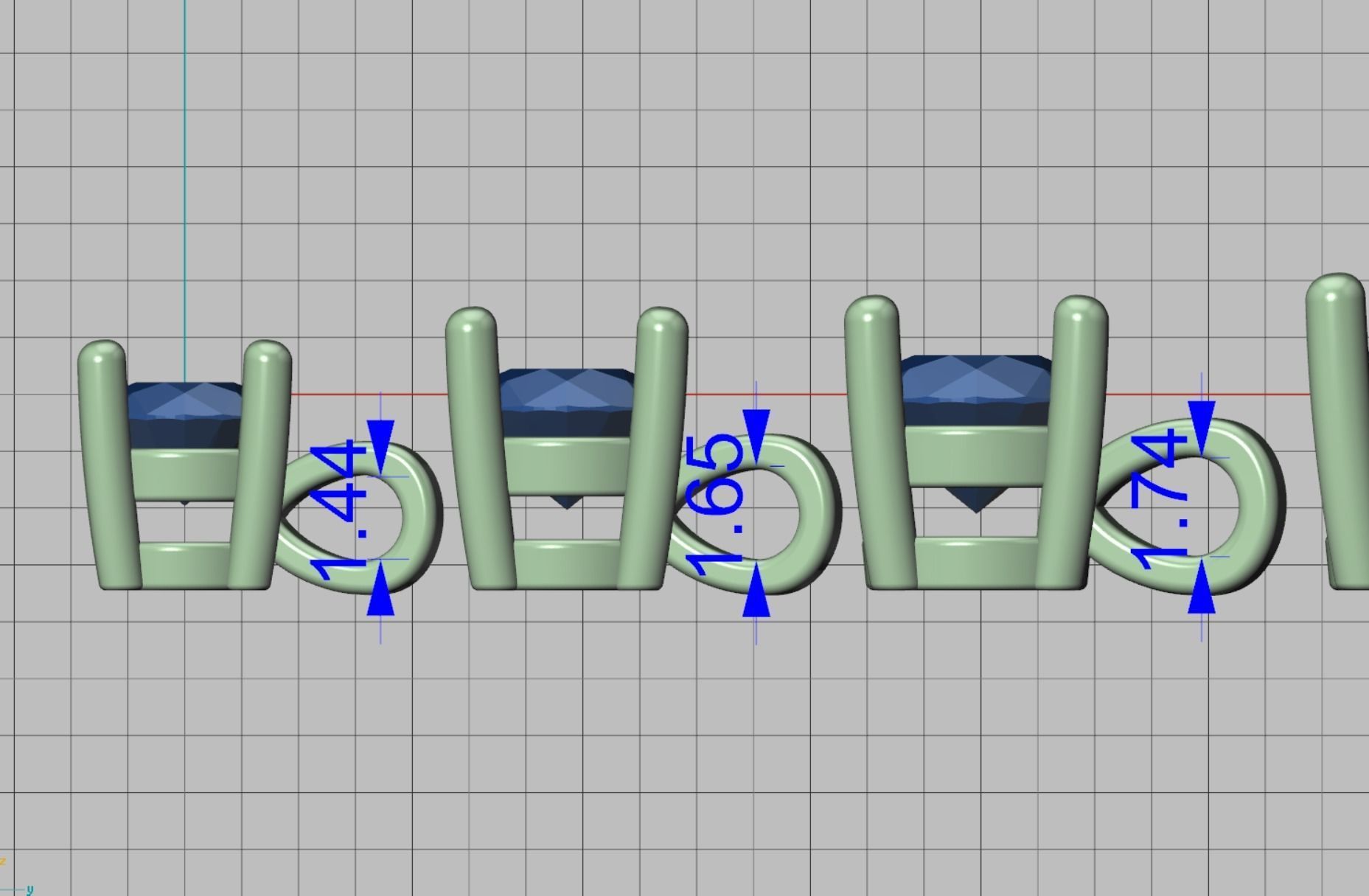 Solitaire Round Diamond Pendants and Heads 3DMODELS  3D print model_53