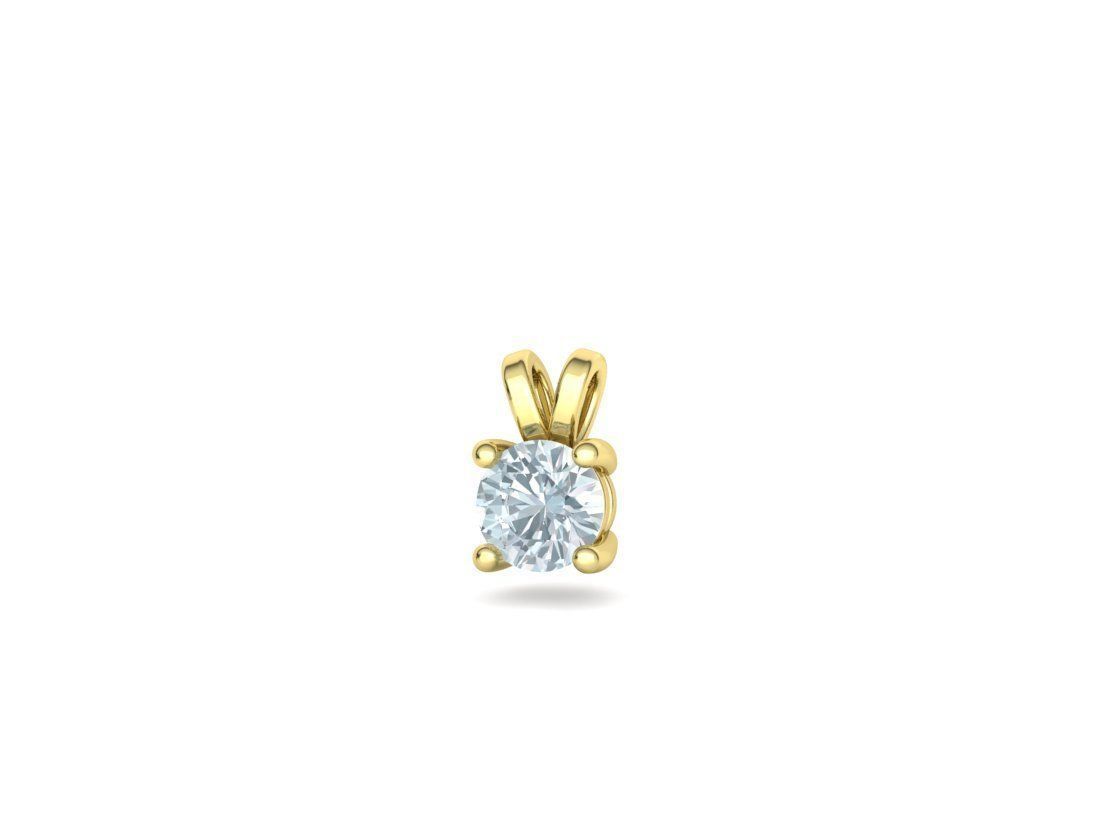 Solitaire Round Diamond Pendants and Heads 3DMODELS  3D print model_46