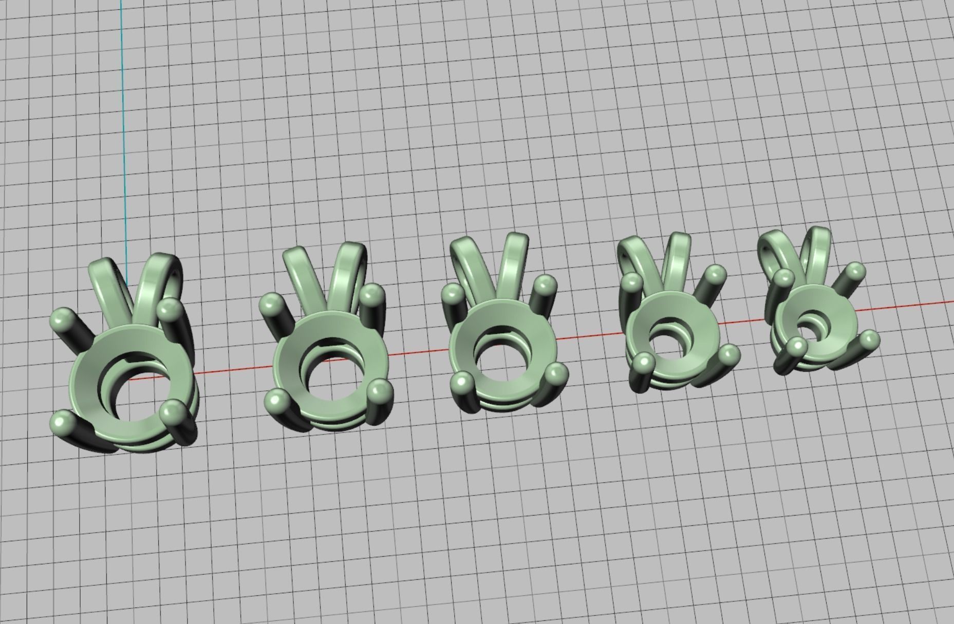 Solitaire Round Diamond Pendants and Heads 3DMODELS  3D print model_5