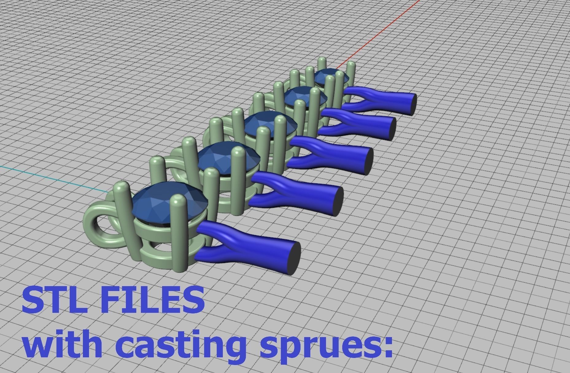 Solitaire Round Diamond Pendants and Heads 3DMODELS  3D print model_51