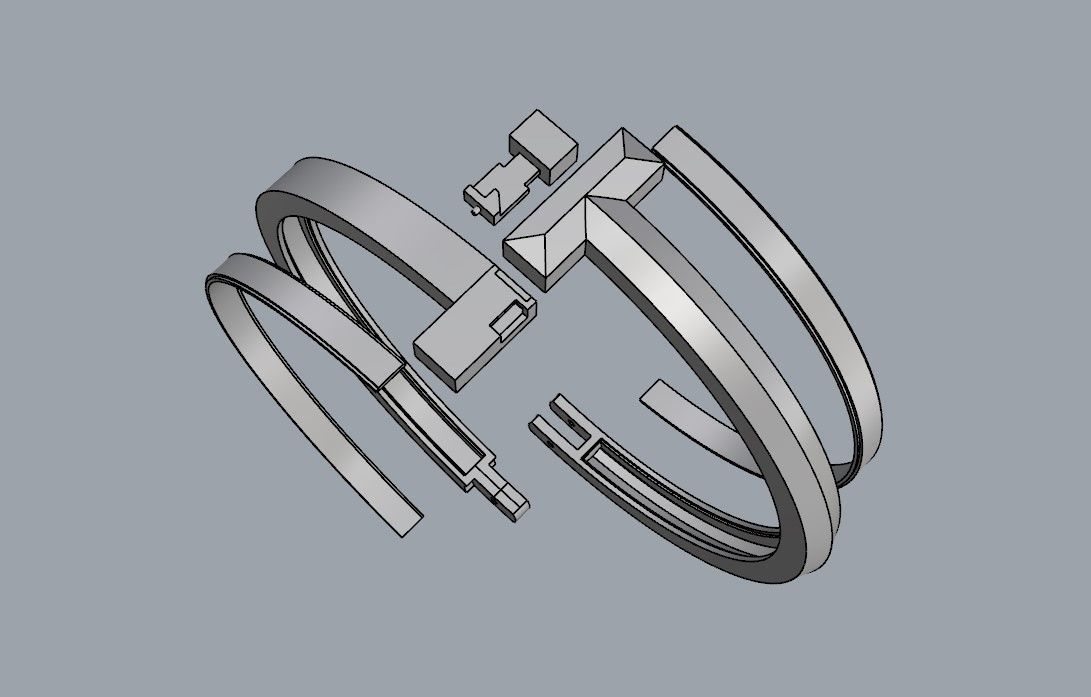 Tiffany T Bangle 3D print model_7