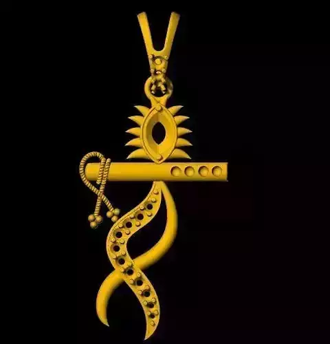 krishna pendant 3dm and stl file 3D print model