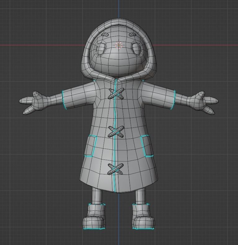 frog cartoon character Low-poly 3D model_5