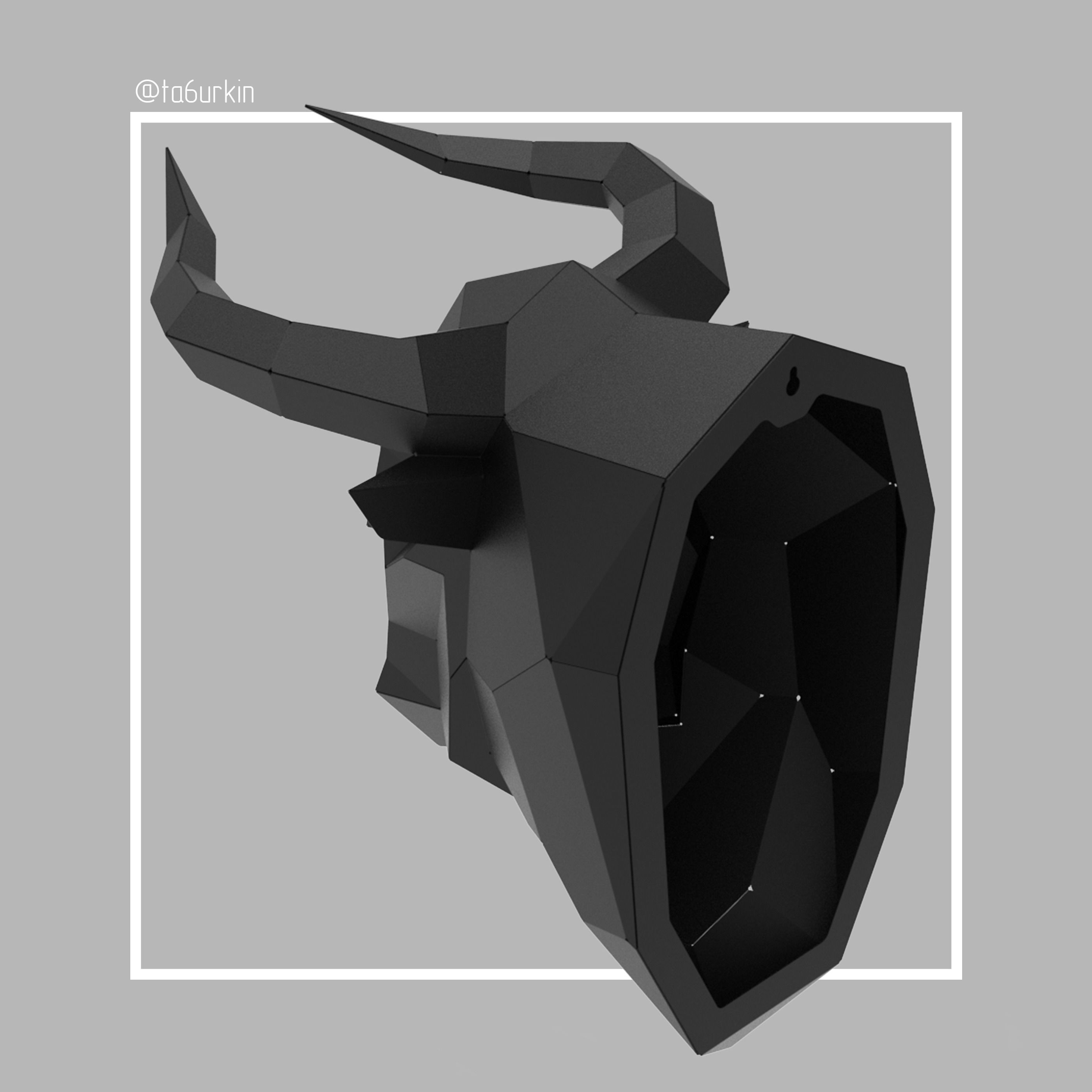 Welding ProjectPlans Drawings Bull Head v1 DXF PDF 3D model_3