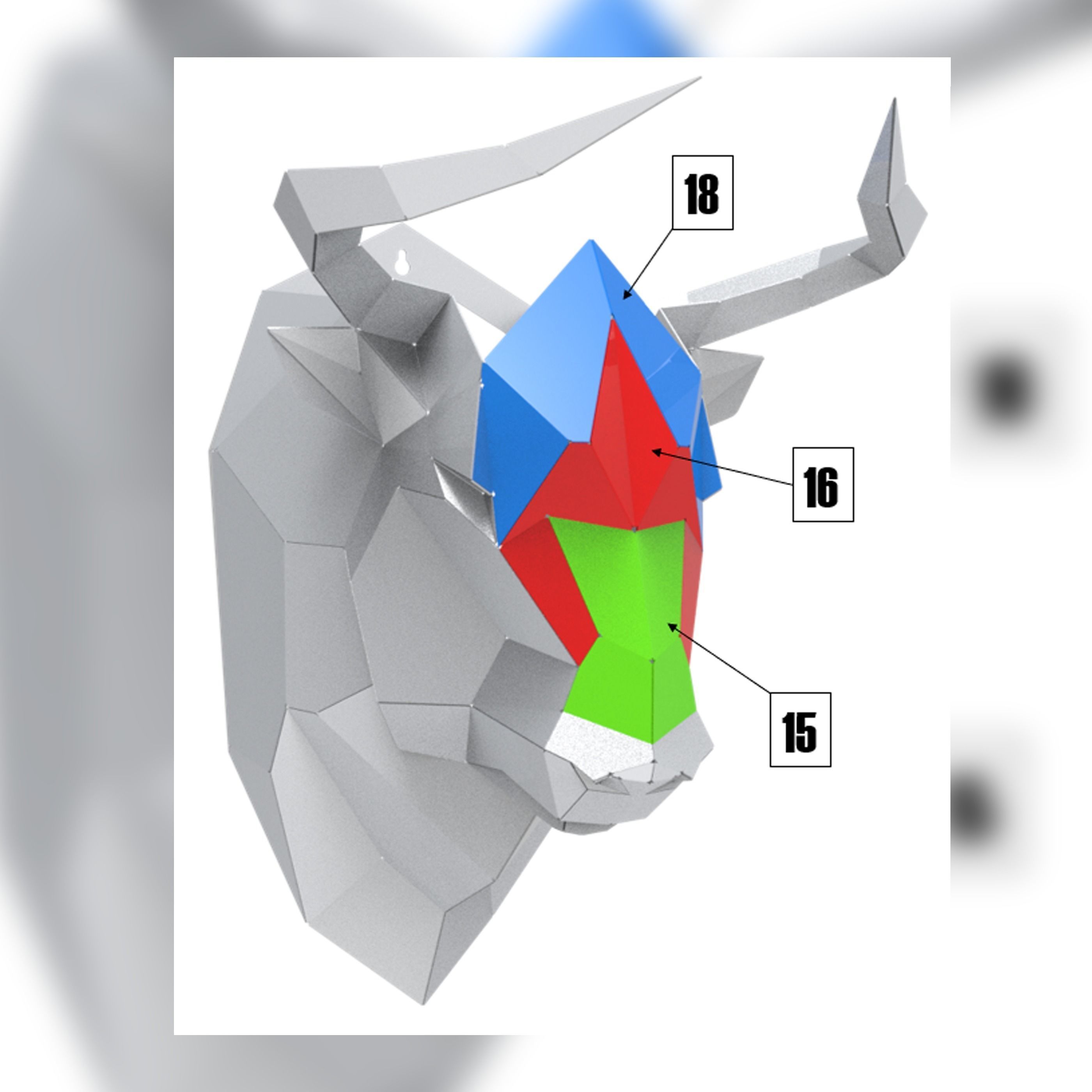 Welding ProjectPlans Drawings Bull Head v1 DXF PDF 3D model_2