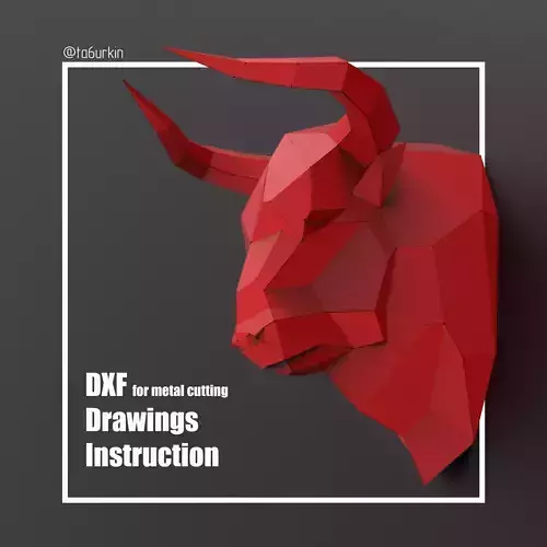 Welding ProjectPlans Drawings Bull Head v1 DXF PDF