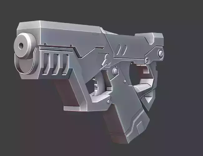 sci-fi Low poly GUN