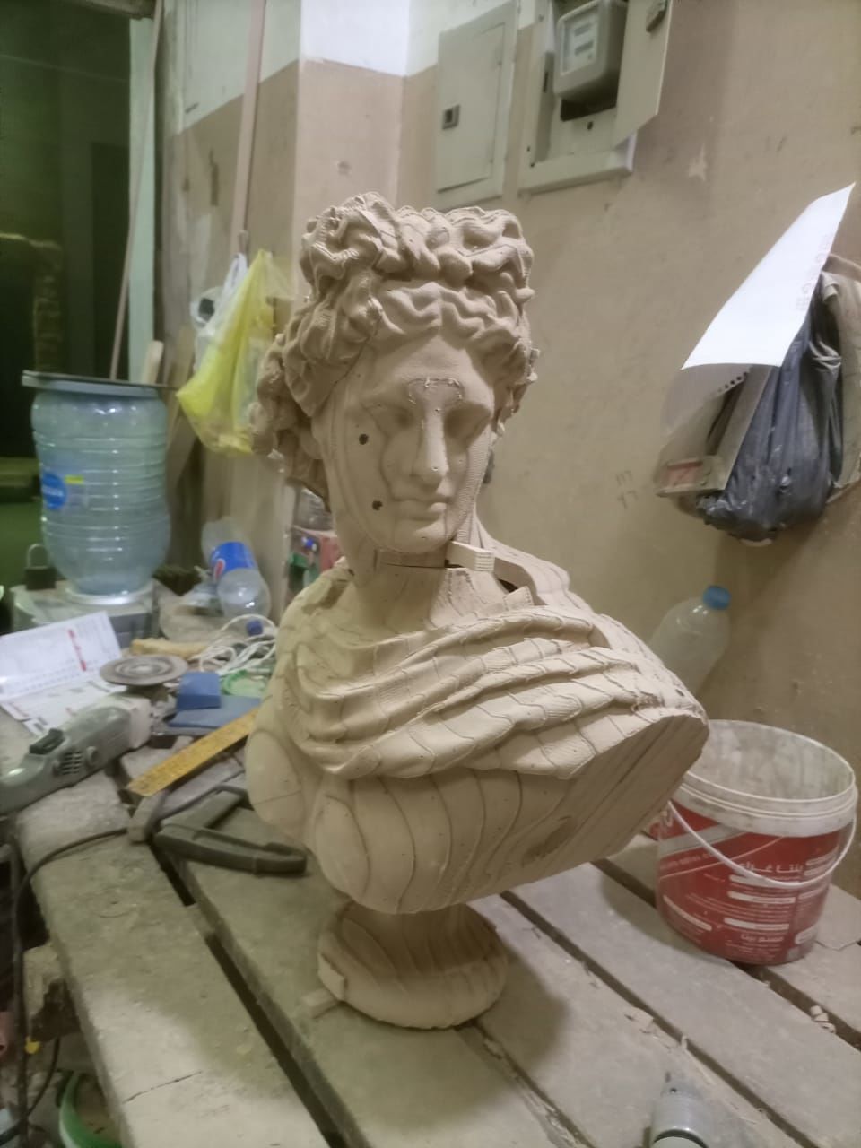 apollo statue - bust 3D print model_29