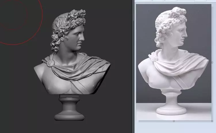 apollo statue - bust 3D print model_0