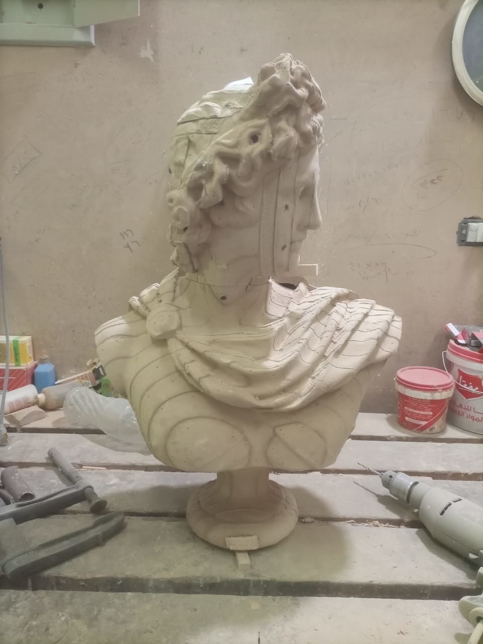 apollo statue - bust 3D print model_28