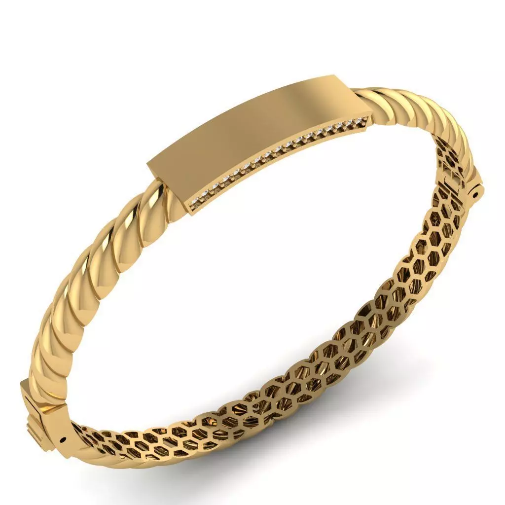 elegant bracelet model 3D print model_0